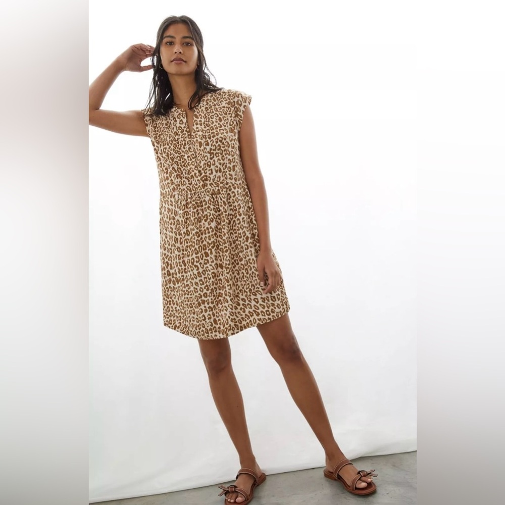 Pilcro Anthropologie Leopard Print Tunic Dress Size S